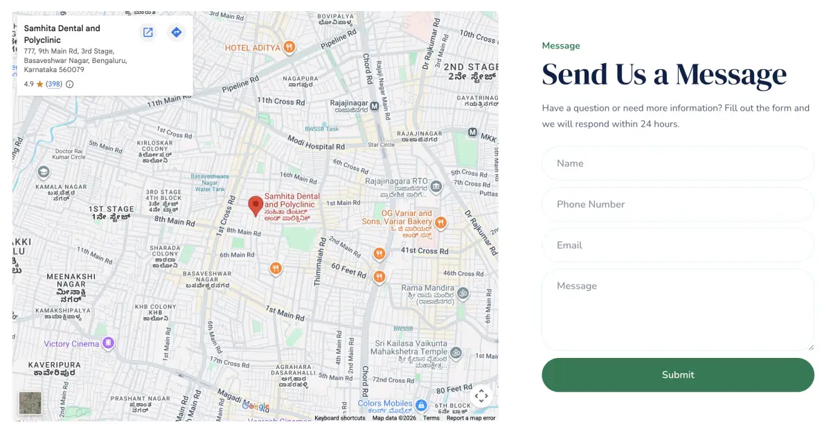 Samhita Dental page designs