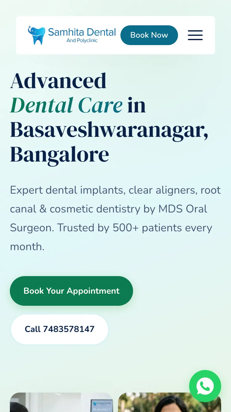 Samhita Dental — Mobile