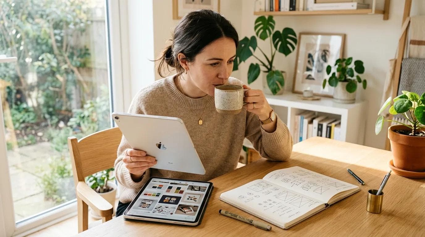 Ten minutes of intentional inspiration beats an hour of scroll-drift.