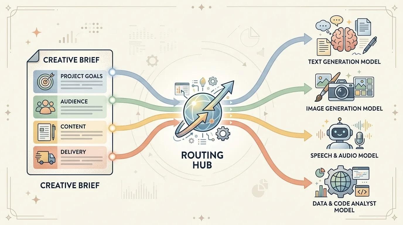 Routing each job to the model that actually solves it.